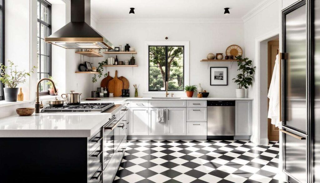 All The Chicest Kitchens Feature Painted Checkerboard Floors